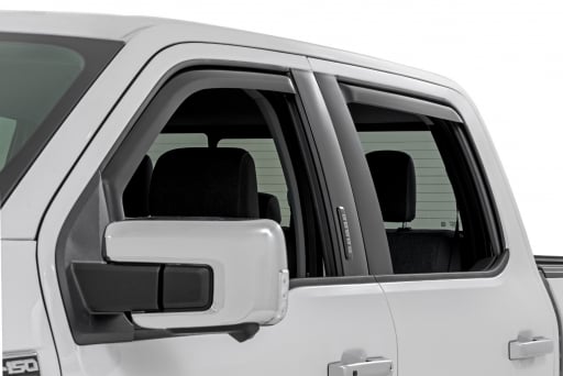 Side Window Deflectors | In Channel Rain Guard | Ford F-150/Lightning/F-250/F-350/Raptor (15-25)