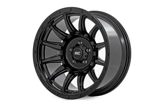 Rough Country 90 Series Wheel | One-Piece | Gloss Black | 18x9 | 6x5.5 | 0mm