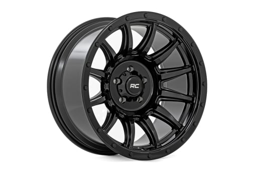 Rough Country 90 Series Wheel | One-Piece | Gloss Black | 18x9 | 6x5.5 | 0mm