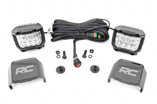 LED Light Kit | Ditch Mount |  2" Chrome Pair | Wide | Ford Bronco 4WD (21-24)