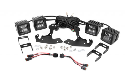 2-inch Square Cree LED Black Series Fog Light Kit for 07-13 Chevrolet Silverado 1500 Pickups [70762]