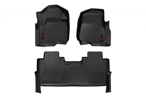 Heavy Duty Fitted Floor Mat Set (Front/Rear) for 2017 Ford F-250/350/450/550 Super Duty Pickup (Crew Cab)
