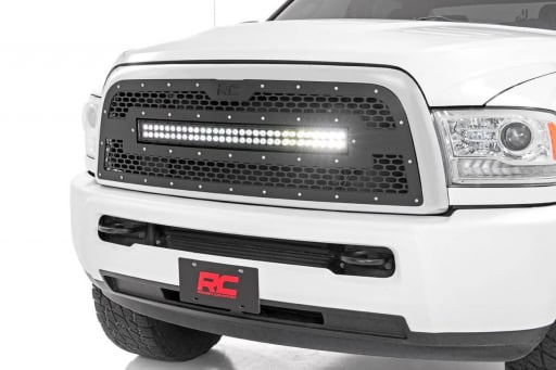 Mesh Replacement Grille with 30in Dual Row Black Series LED for 2013-2018 Dodge Ram 2500/3500 Pickup [70152]
