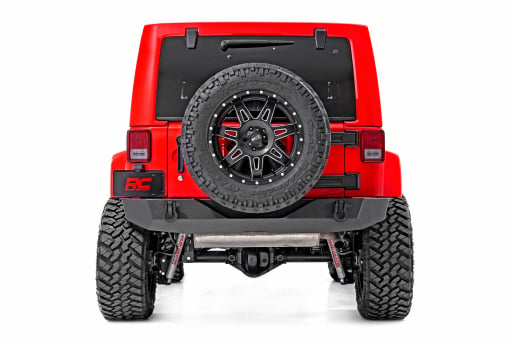 Rock Crawler Black Rear Heavy-Duty Bumper for 07-18 Jeep Wrangler JK [10593]