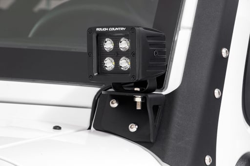 Lower Windshield LED Light Mounts for Jeep JK [70044]