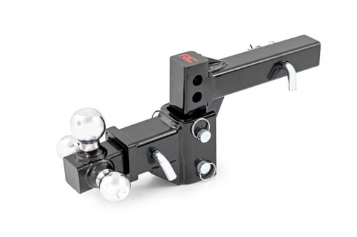 Adjustable Trailer Hitch | 6 Inch Drop | Multi-Ball Mount | Fits 2 Inch Receiver