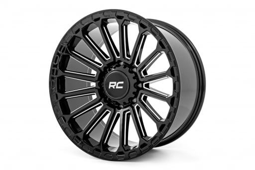 Rough Country 97 Series Wheel | One-Piece | Gloss Black | 20x10 | 8x180 | -19mm