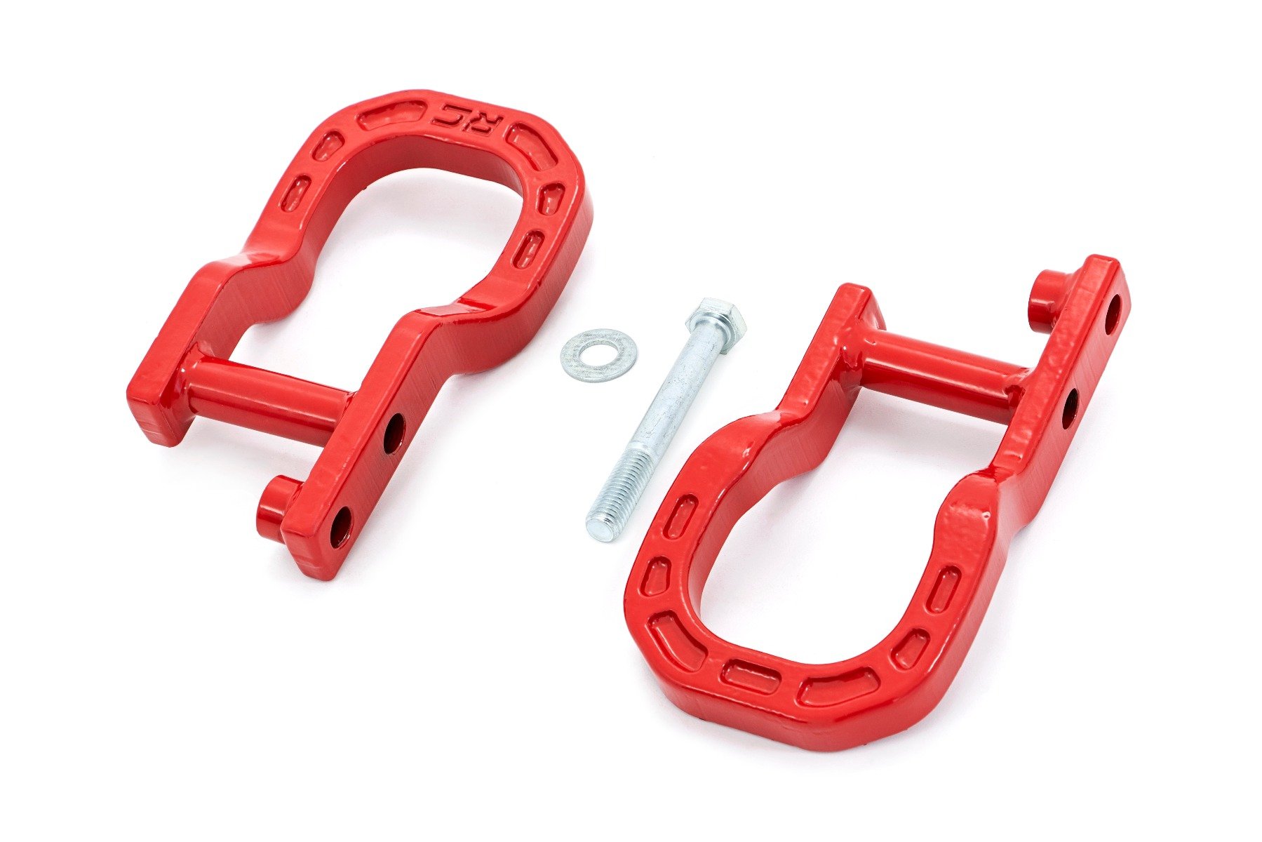Silverado Rough Country 1500 Forged Tow Hooks; Red Chevy RS134