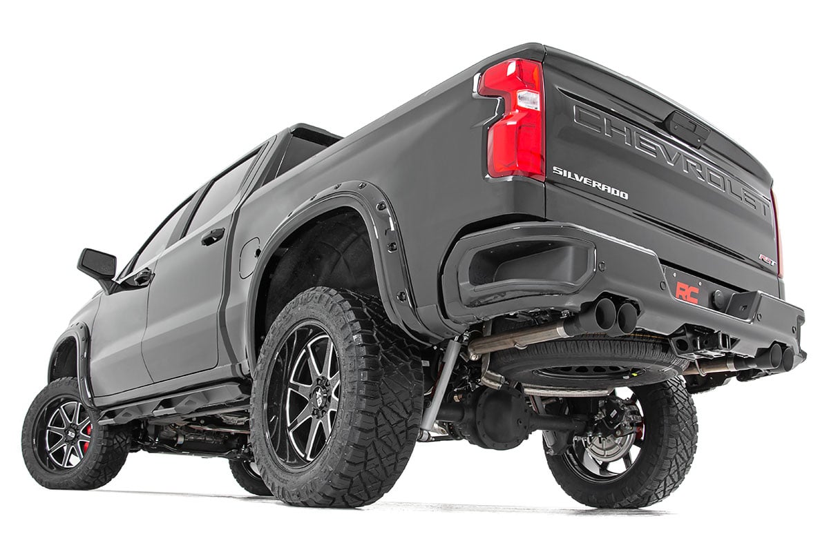 Chevy truck exhaust clearance system