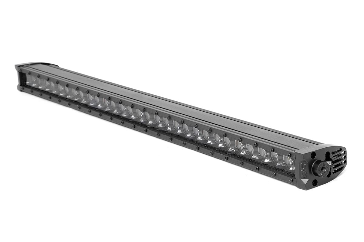 30 Inch Black Series LED Light Bar | Single Row | Cool White DRL