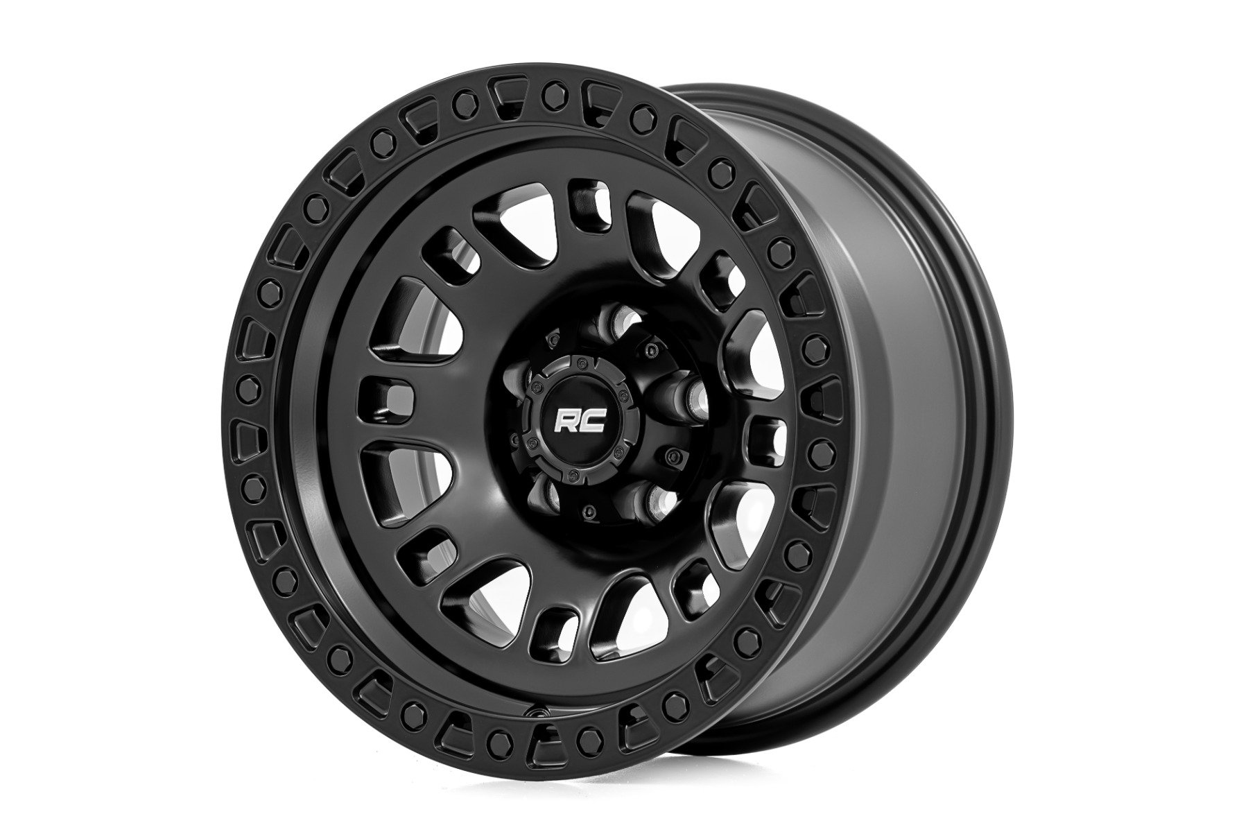 Rough Country 82 Series Wheel | One-Piece | Semi Gloss Black | 17x9 ...