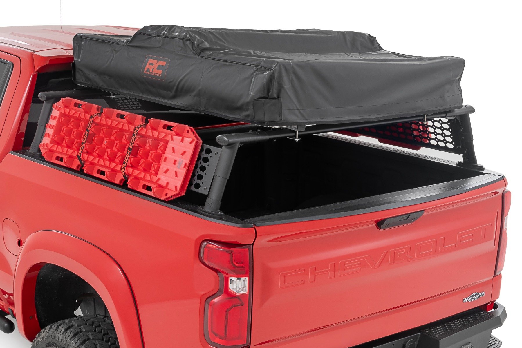 Bed Rack Aluminum Chevy Silverado 1500 2WD 4WD 2019 2024 Rough Country