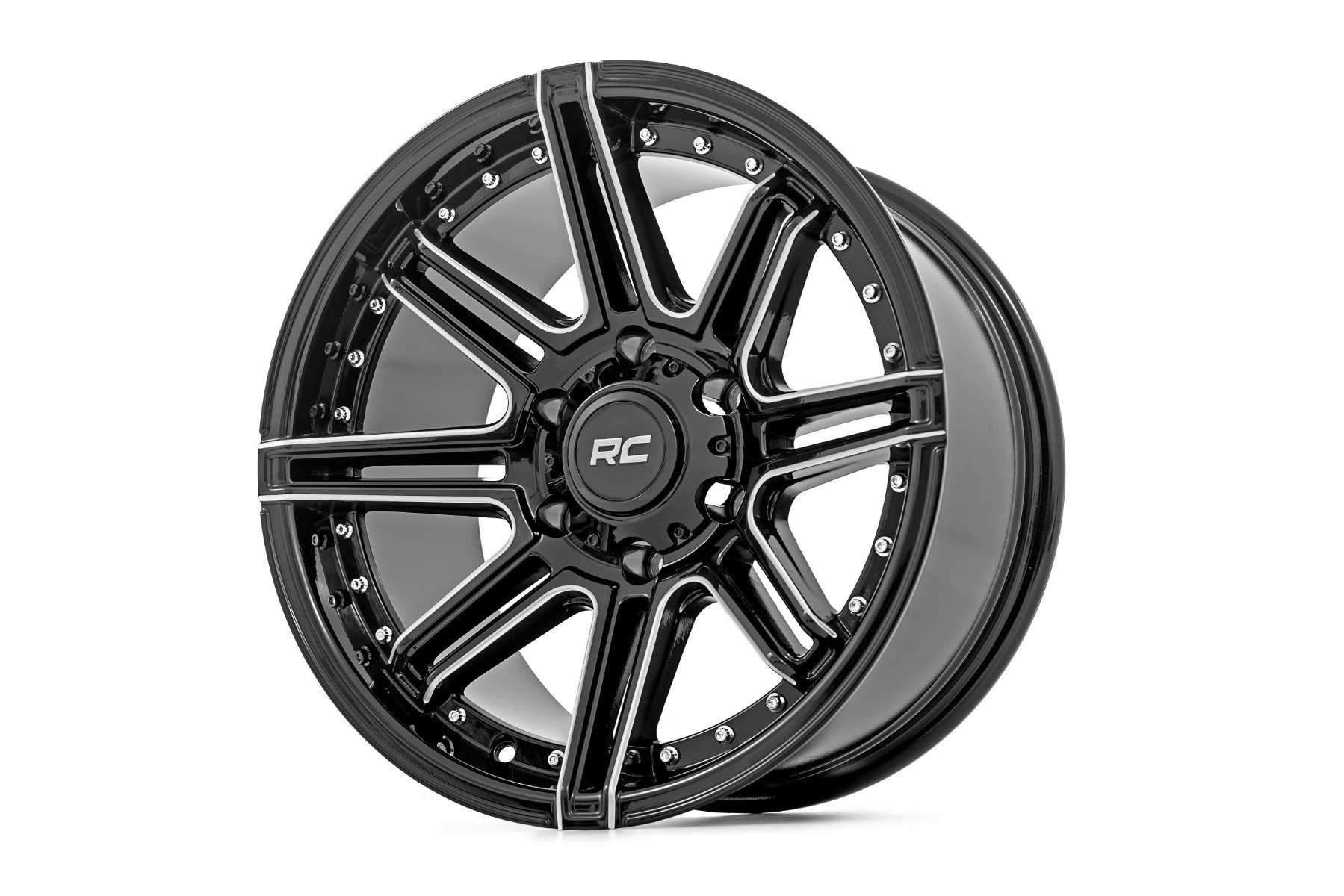 Rough Country 92 Series Wheel | Machined One-Piece | Gloss Black | 22x12 |  6x135 | -44mm