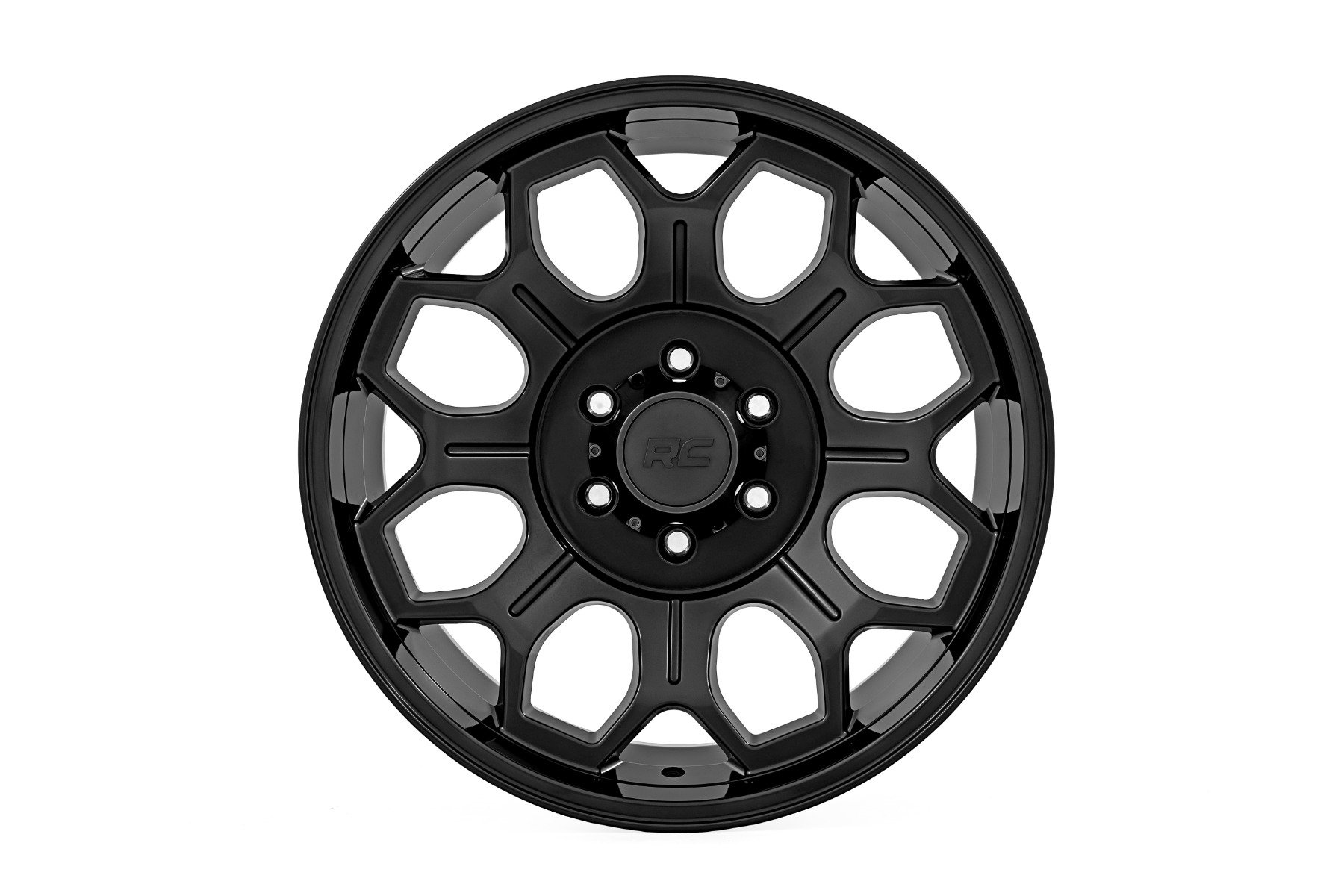 Rough Country 77 Series Wheel | One-Piece | Semi Gloss Black | 20x9 | 6x5.5  | 0mm