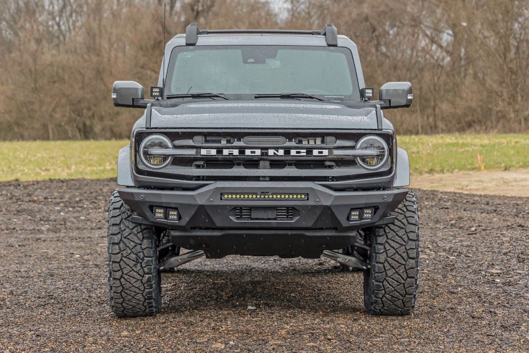 Rough Country Bronco Front Plastic Bumper Nudge Bar 2021-2023