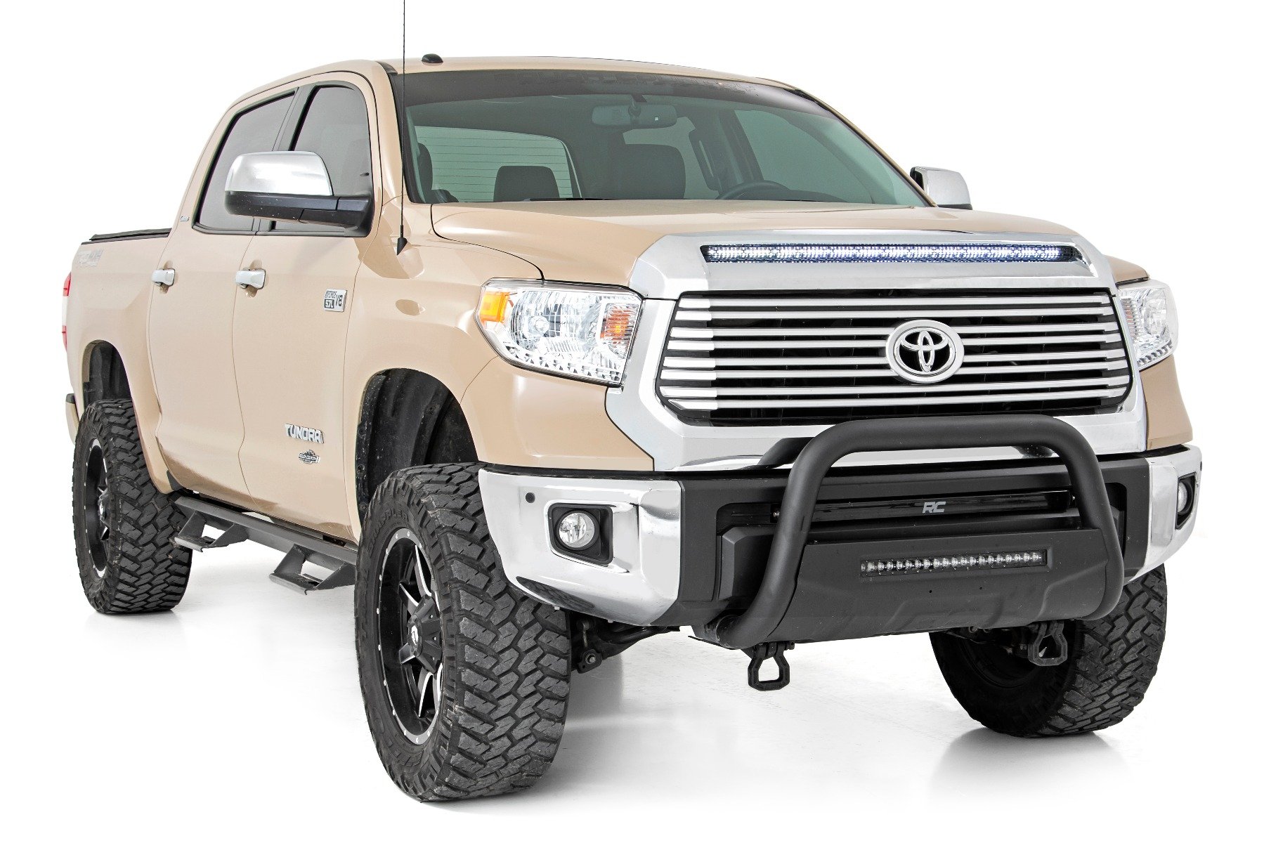 LED Light Kit | Hood Bulge | 40" White/Amber Strip | Toyota Tundra (14 ...