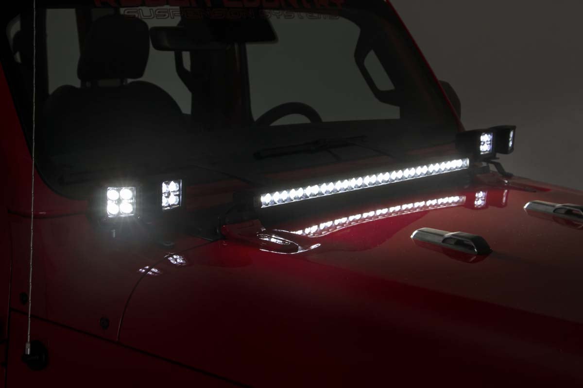 Jeep Quad LED Light Pod Kit - Black Series (18-24 JL / 20-24 Gladiator)