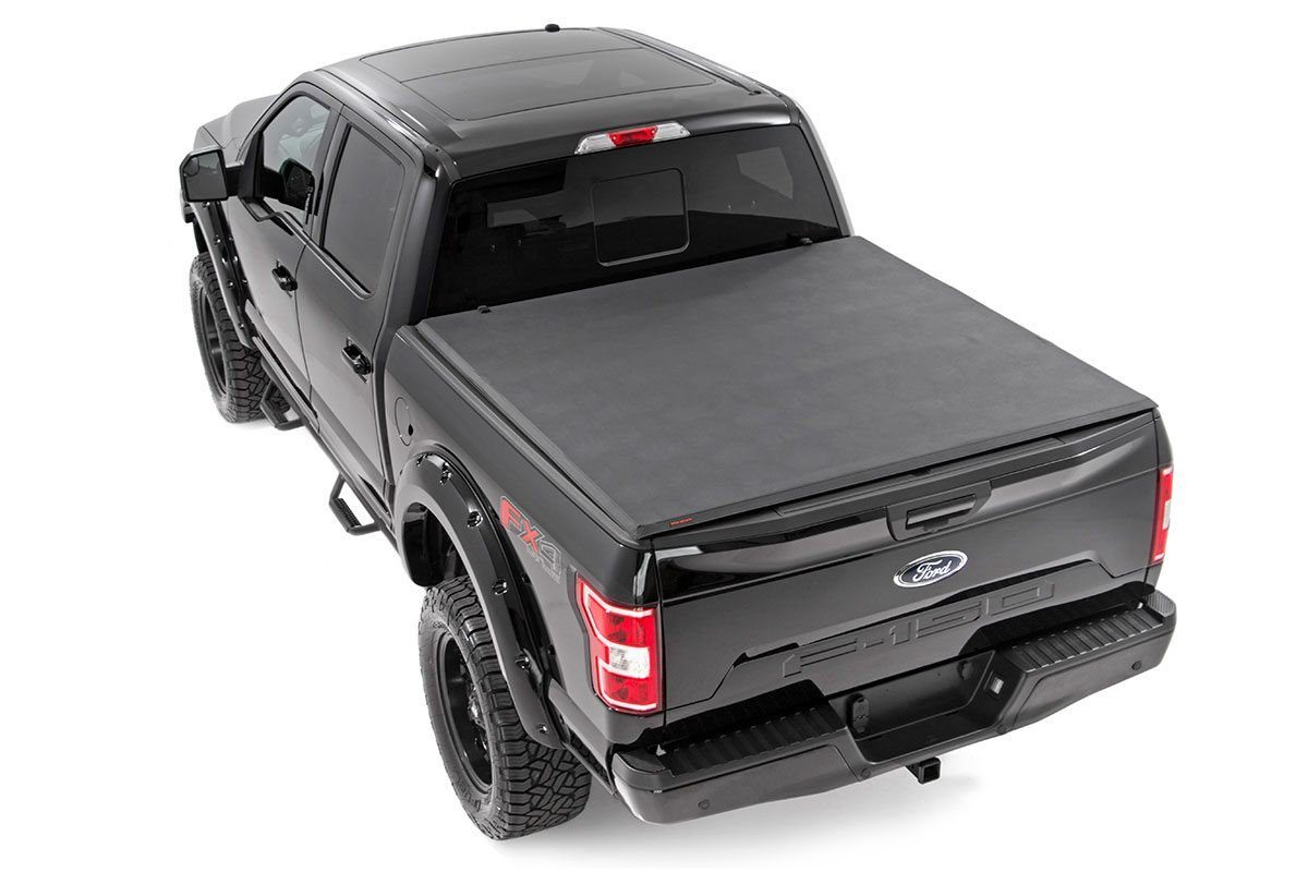 Rough Country Soft Tri-Fold Bed Cover for 09-14 Ford F-150 | 6'7 - 41509650 - Picture 2 of 5