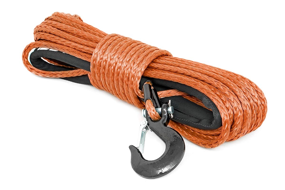 TGBOX Synthetic Winch Rope with Hook 1/4” x 50FT, 9500LBS Synthetic Winch  Line Cable with Protective Sleeve, Winch Cable for 4WD Off-Road Vehicle  Truck Jeep ATV Winch Accessory - Coupon Codes, Promo