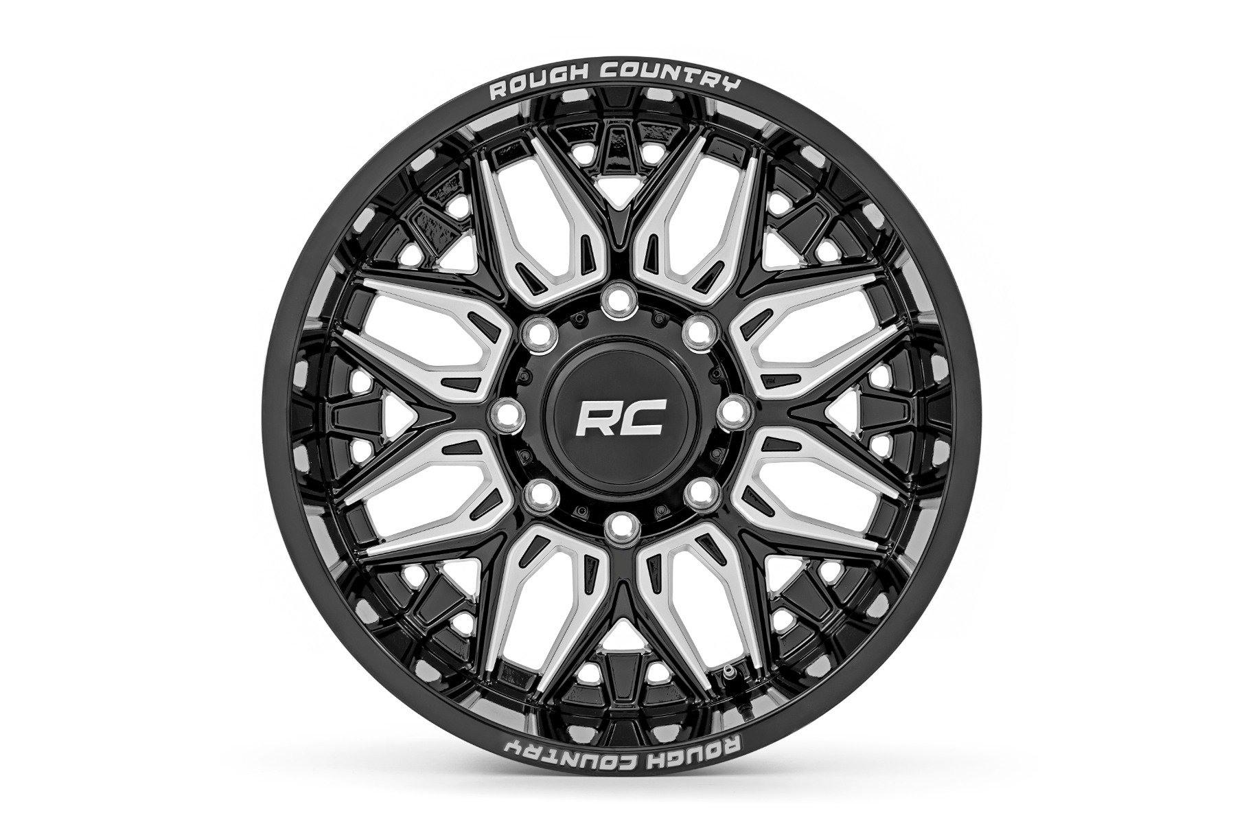 Rough Country 86 Series Wheel | One-Piece | Gloss Black | 20x10 | 8x180 |  -19mm