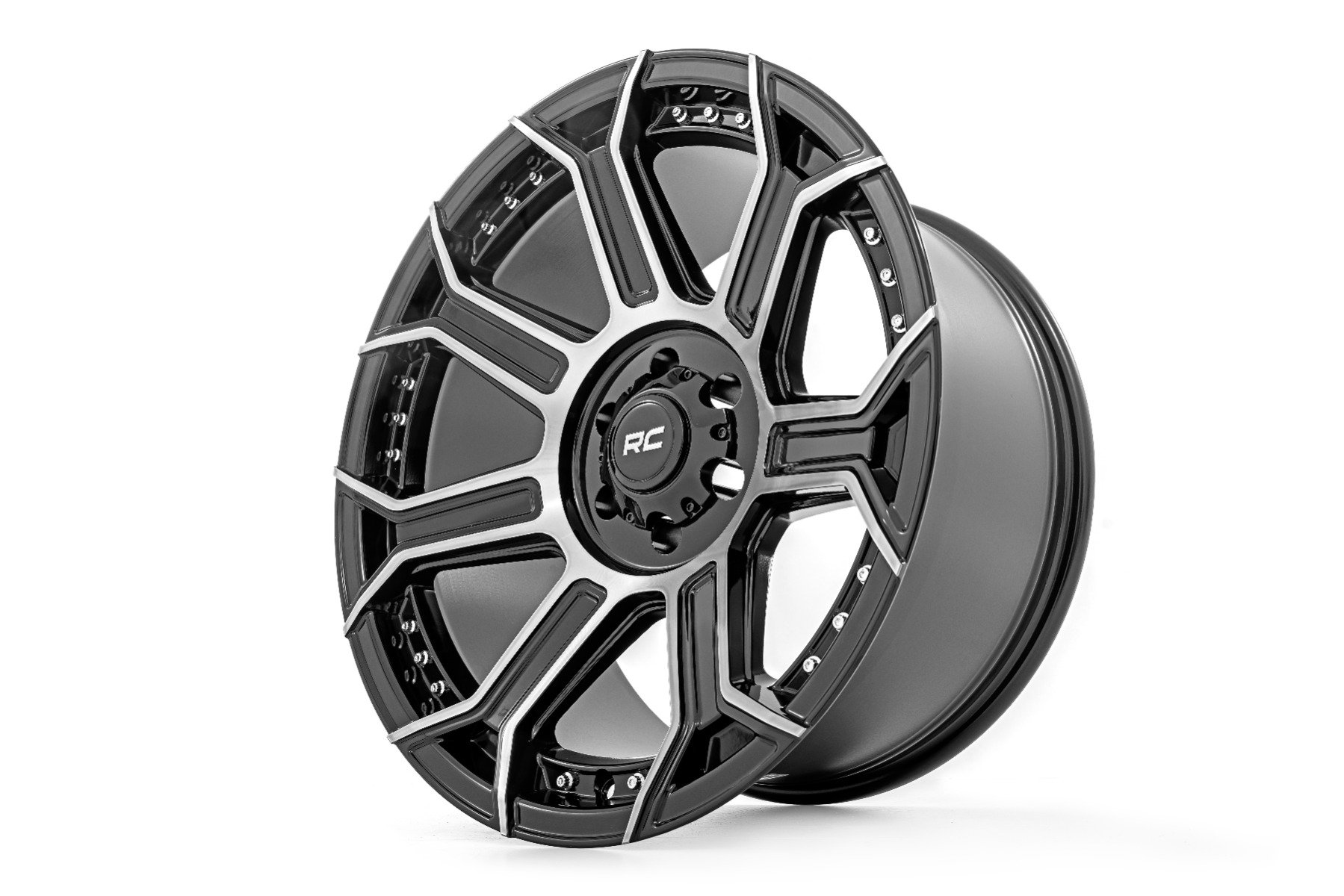 Rough Country 89 Series Wheel | One-Piece |Black Machined Gun Metal | 22x10  | 8x170 | -19m