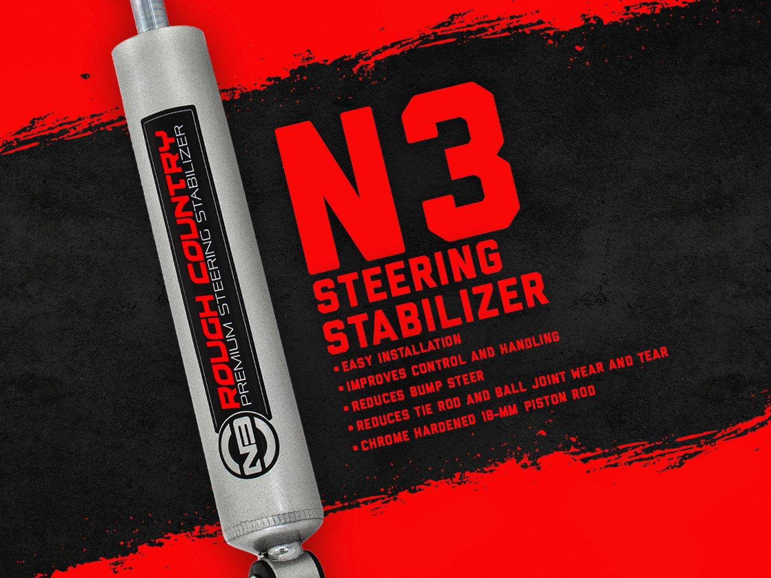 Rough Country N3 4- shock 1- steering stabilizer Decal Sticker Set of 5  pieces
