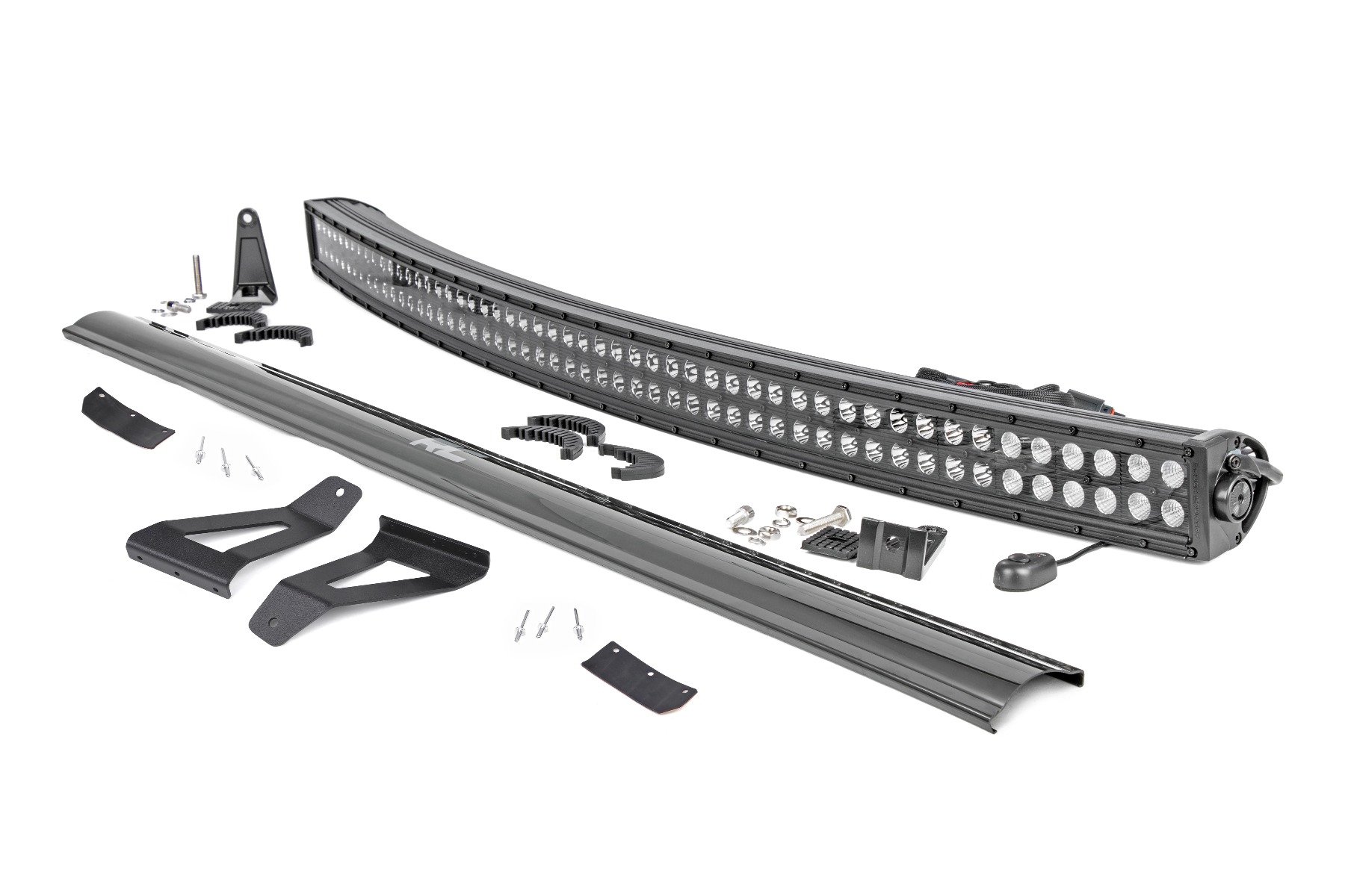 JCR Offroad XJLM50-PC Low Profile 50 LED Bar Mounts in Black for 84-01  Jeep Cherokee XJ