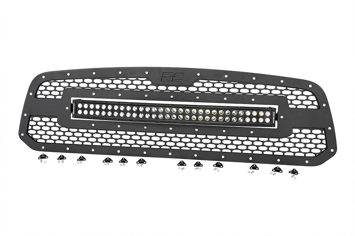 Mesh Grille | 30" Dual Row LED | Black | Ram 1500 2WD / 4WD (13-18 & Classic)