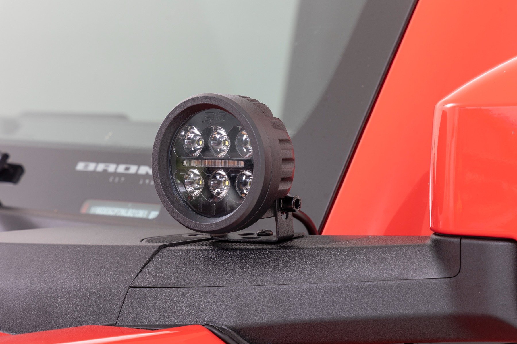 LED Light Kit | Ditch Mount | 3.5" Black Round Pair | Amber DRL | Ford Bronco (21-24)