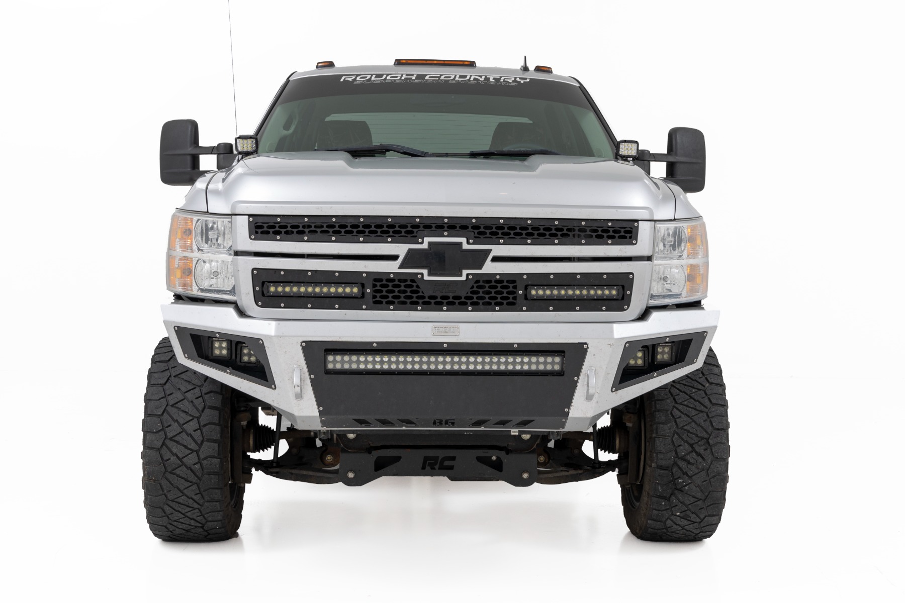 LED Light Kit | Ditch Mount | 2" Black Pair | Spot | Chevy 1500 & Chevy / GMC 2500HD / 3500HD (07-14)