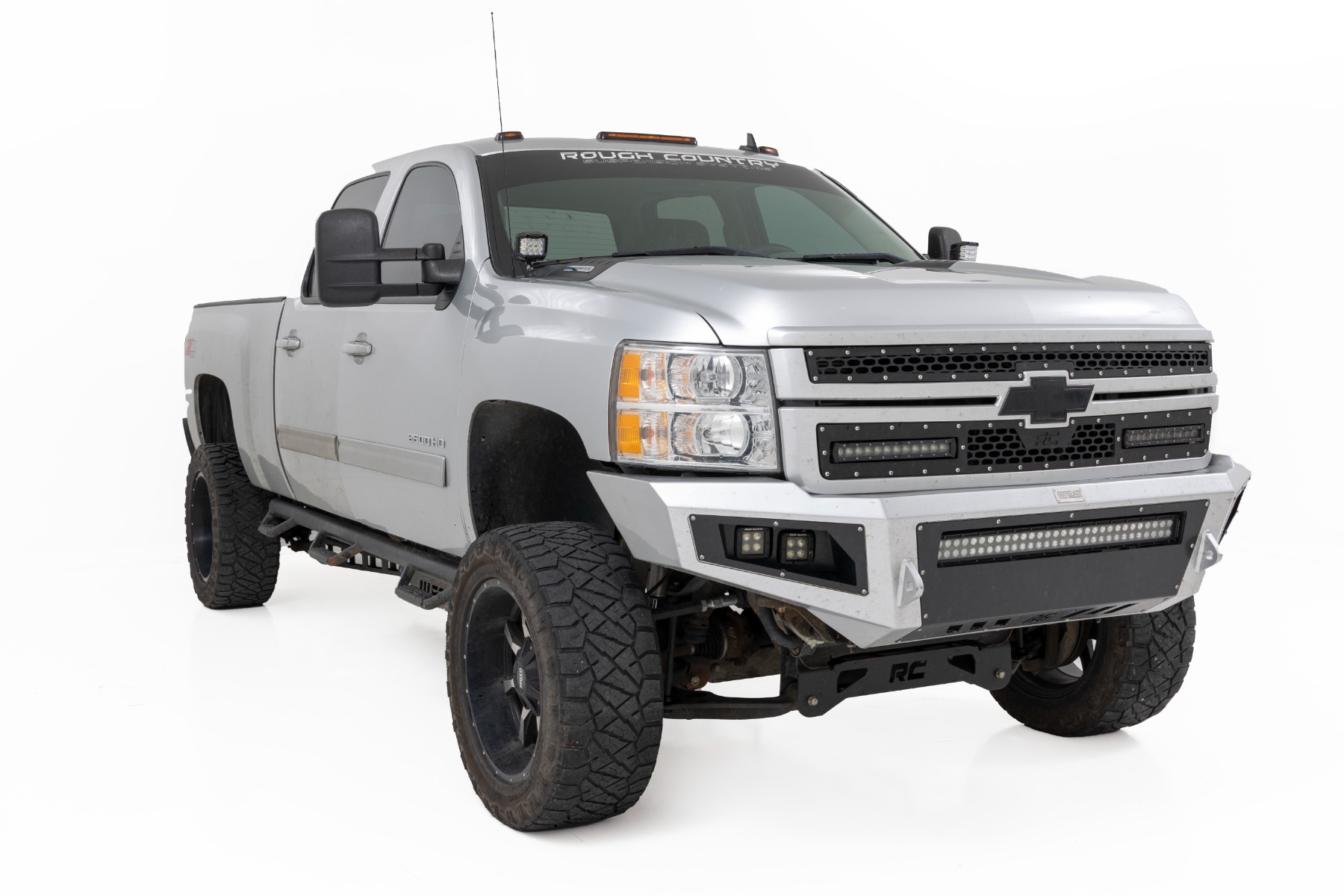 LED Light Kit | Ditch Mount | 2" Black Pair | Spot | Chevy 1500 & Chevy / GMC 2500HD / 3500HD (07-14)