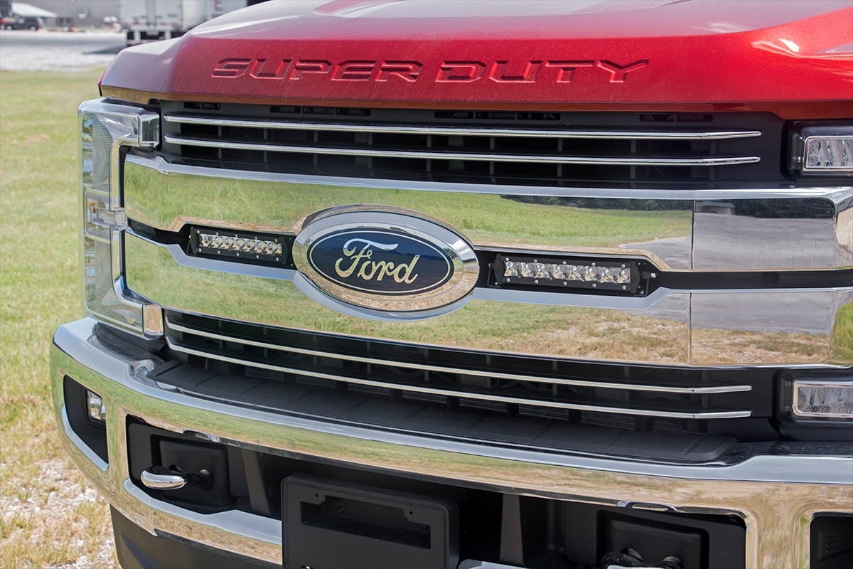 LED Light Kit | Grille Mount | 8" Chrome Pair | Ford F-250 Super Duty (17-19)