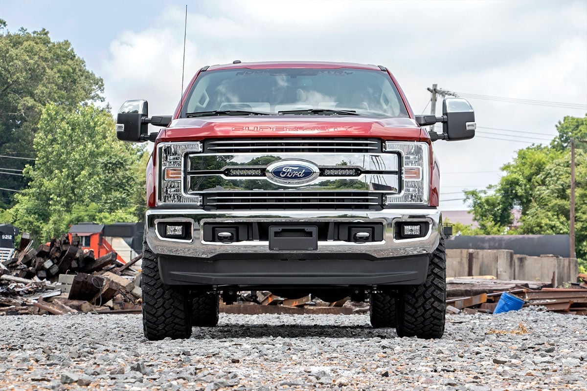 LED Light Kit | Grille Mount | 8" Chrome Pair | Ford F-250 Super Duty (17-19)