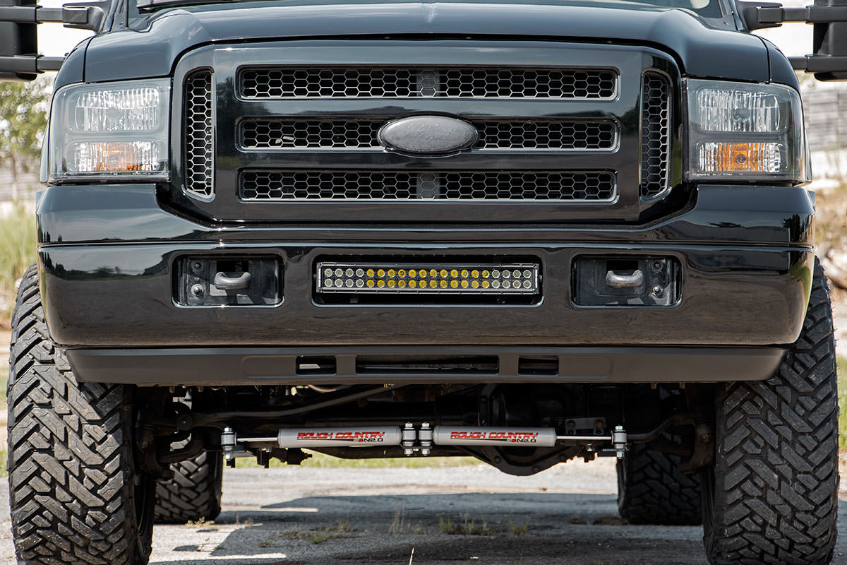 LED Light Kit | Bumper Mount | 20" Black Dual Row | Ford Super Duty (05-07)