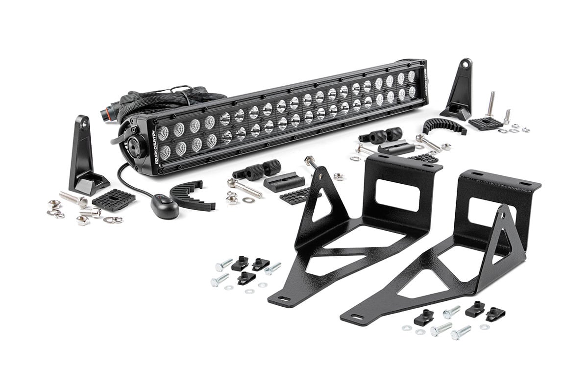 LED Light Kit | Bumper Mount | 20" Black Dual Row | Ford Super Duty (05-07)