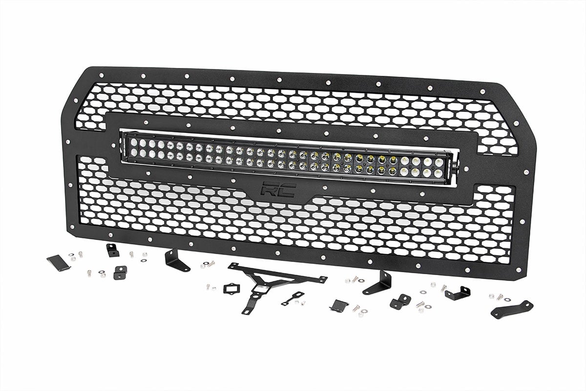 Mesh Grille | 30" Dual Row LED | Black | Ford F-150 2WD / 4WD (2015-2017)