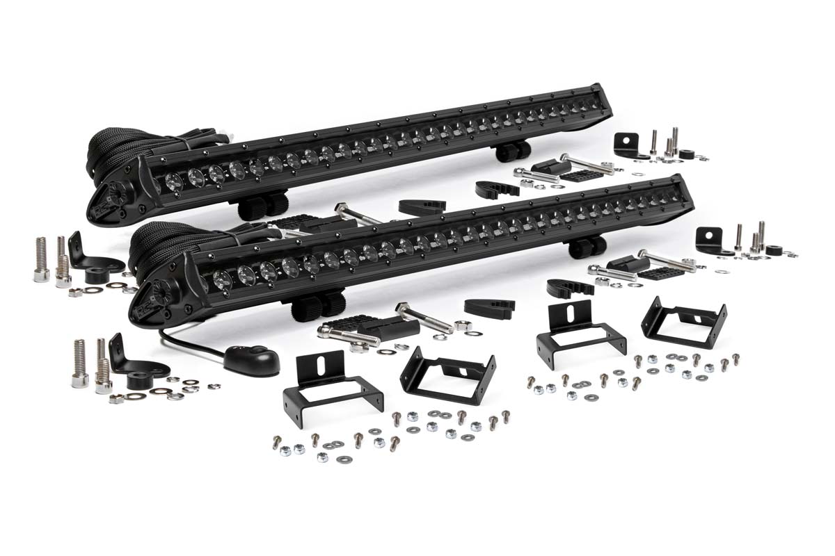 LED Light Kit | Grill Mount | 30" Black Single Row Pair | Ford F-250 / F-350 Super Duty (11-16)