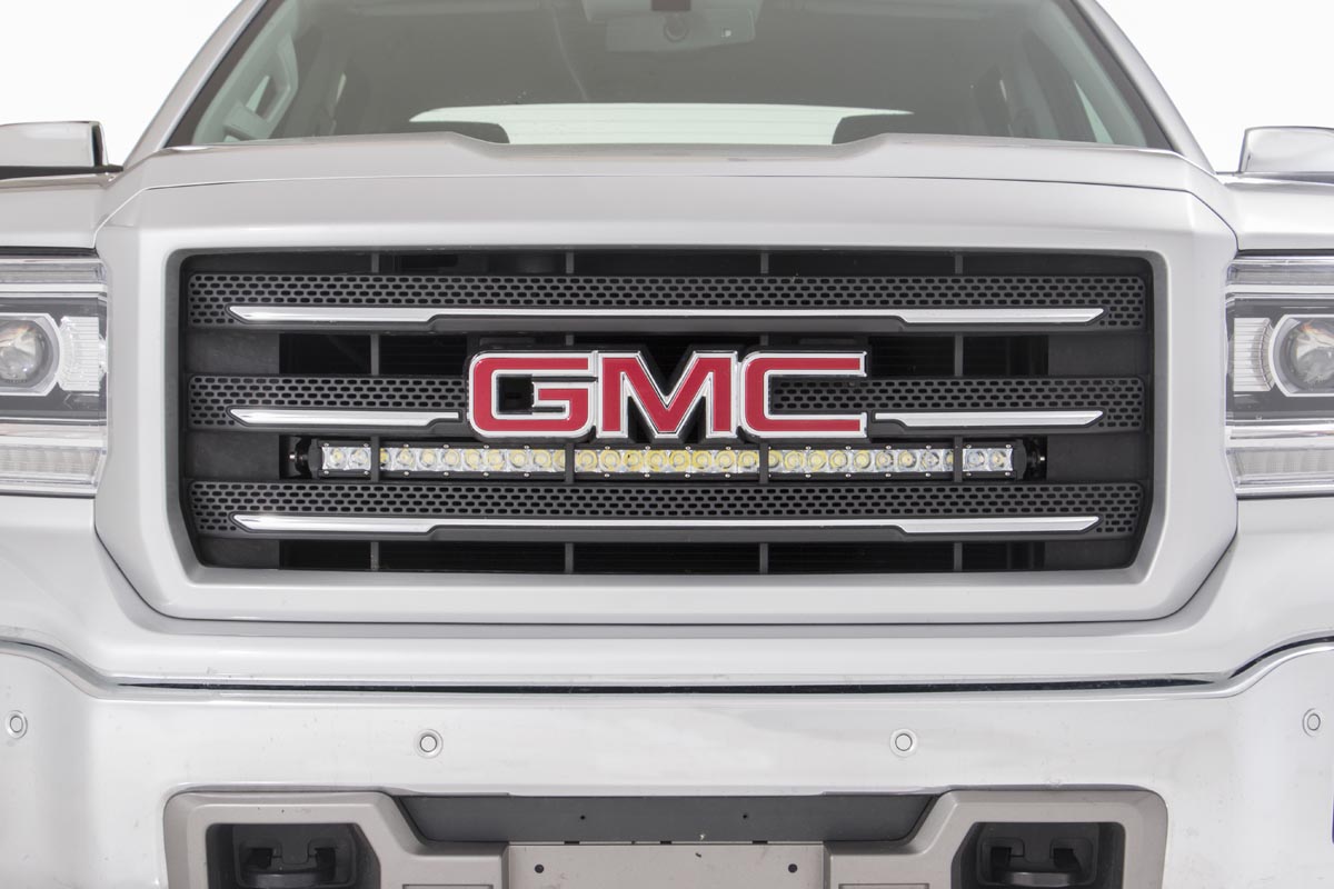 LED Light Kit | Behind Grille Mount | 30" Chrome Single Row | Chevy / GMC 1500 (14-18)