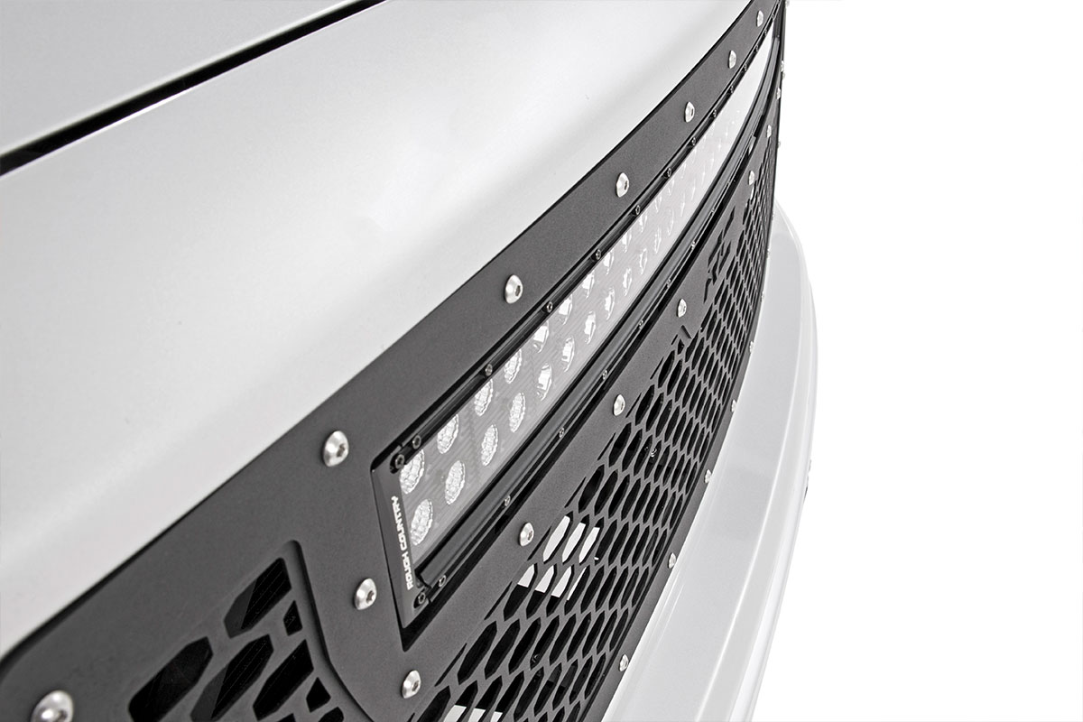 Mesh Grille | 30" Dual Row LED | Black | GMC Sierra 1500 2WD / 4WD (2014-2015)