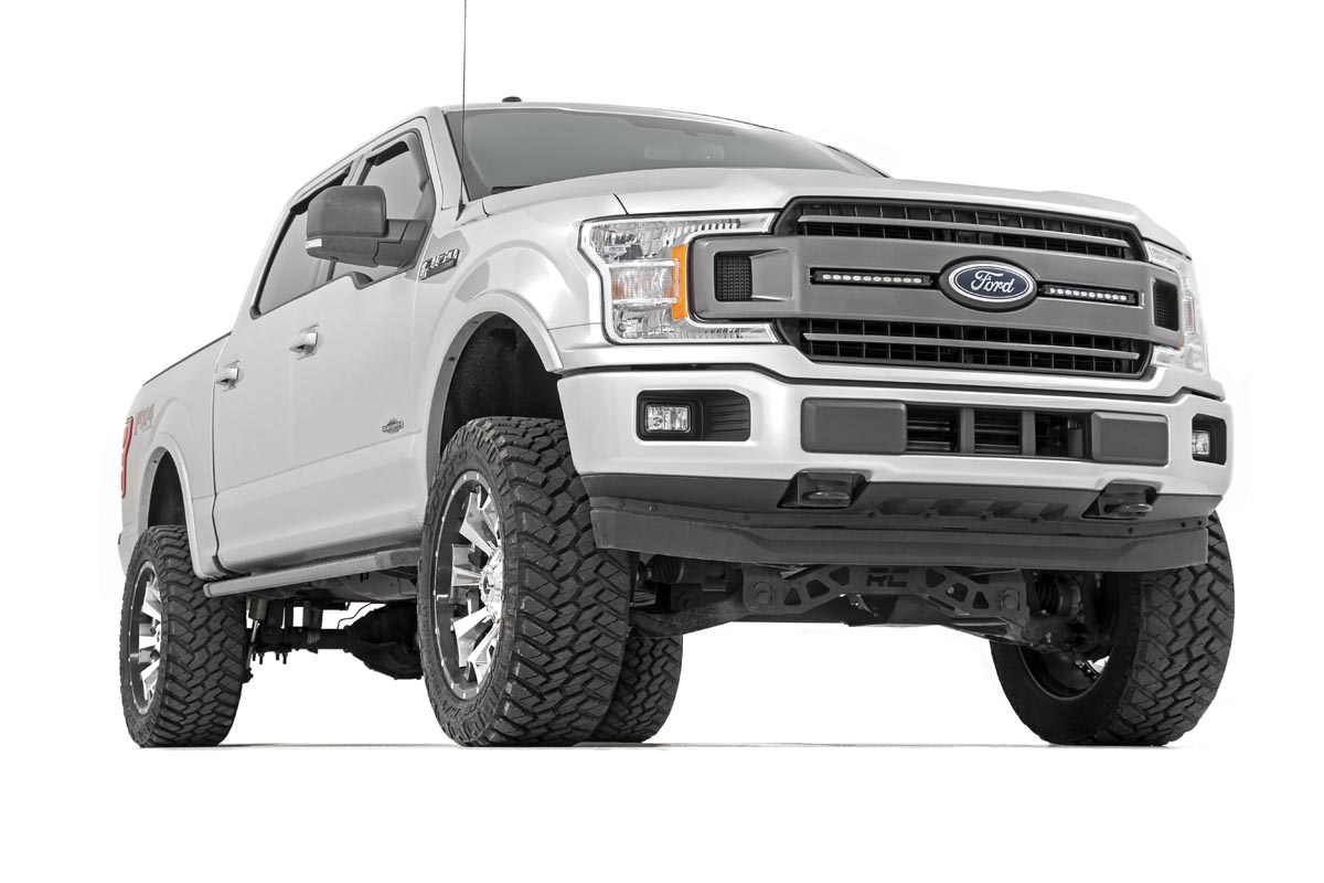 LED Light Kit | Grille Mount | 10" Black Slimline Pair | Ford F-150 (18-20)