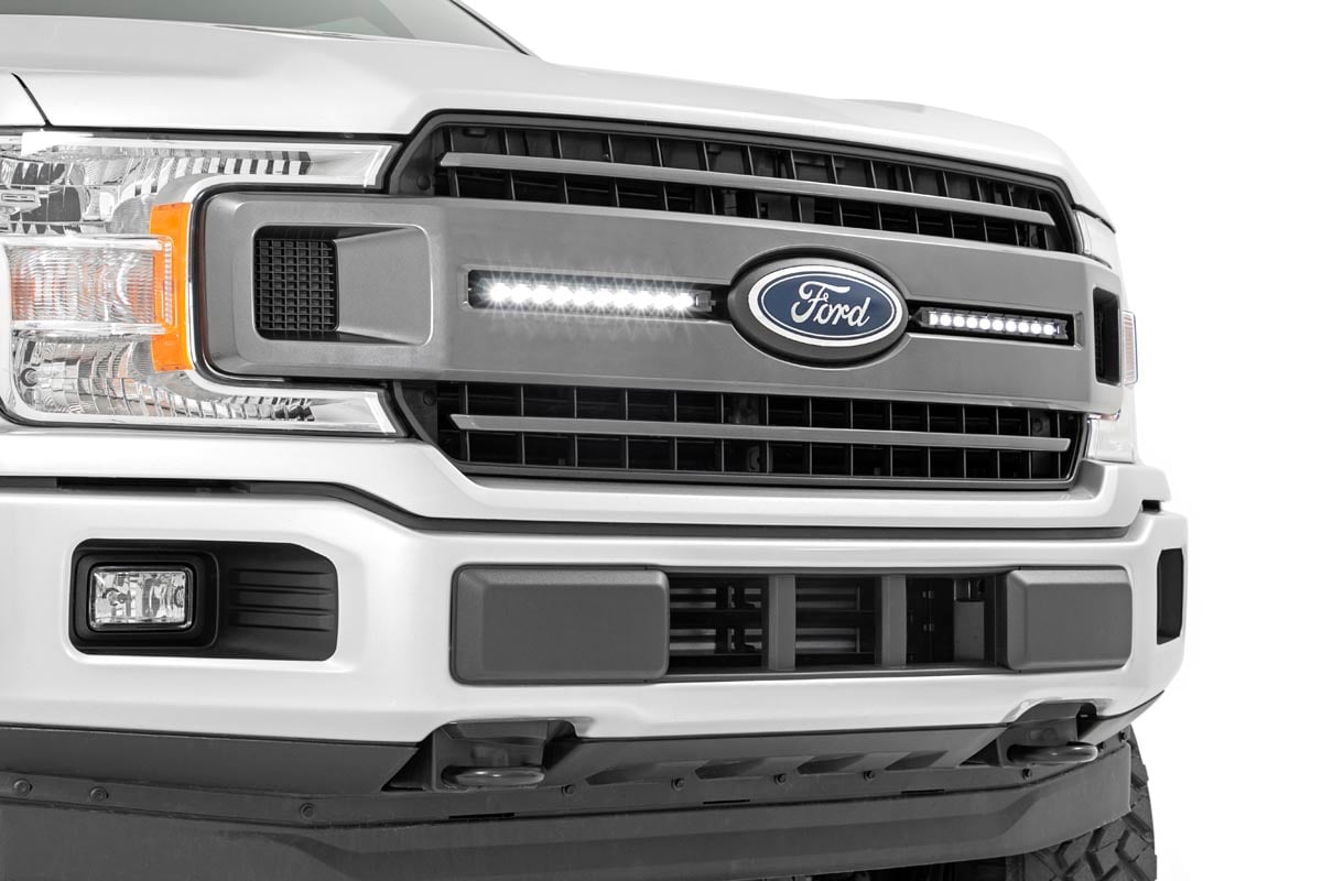 LED Light Kit | Grille Mount | 10" Chrome Slimline Pair | Ford F-150 (18-20)