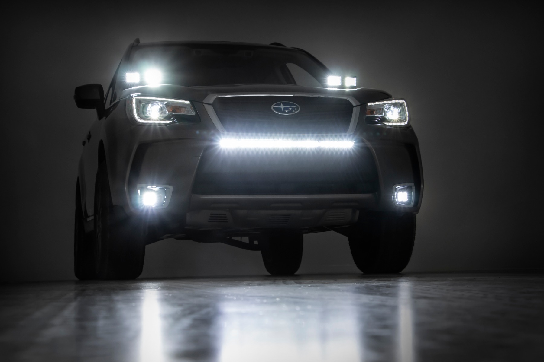 LED Light Kit | Fog Mount | 2" Black Pair | Spot | Subaru Forester (14-18)