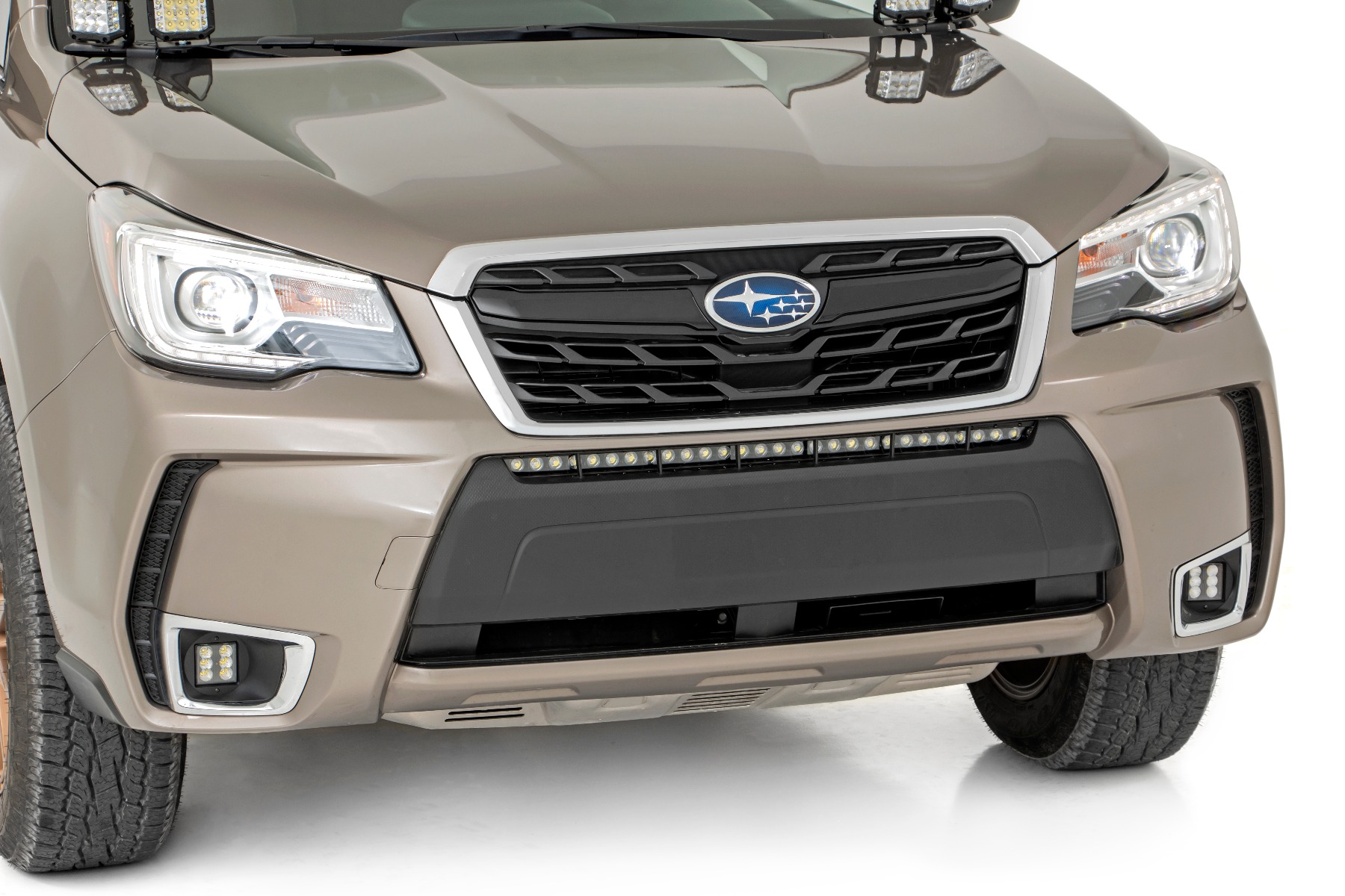 LED Light Kit | Fog Mount | 2" Black Pair | Spot | Subaru Forester (14-18)