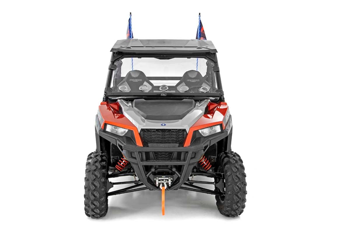 Whip Mount | Bed | 4' Multl-Color LED Whip Pair | Polaris General / Ranger 1000 / Ranger XP 900 / 1000