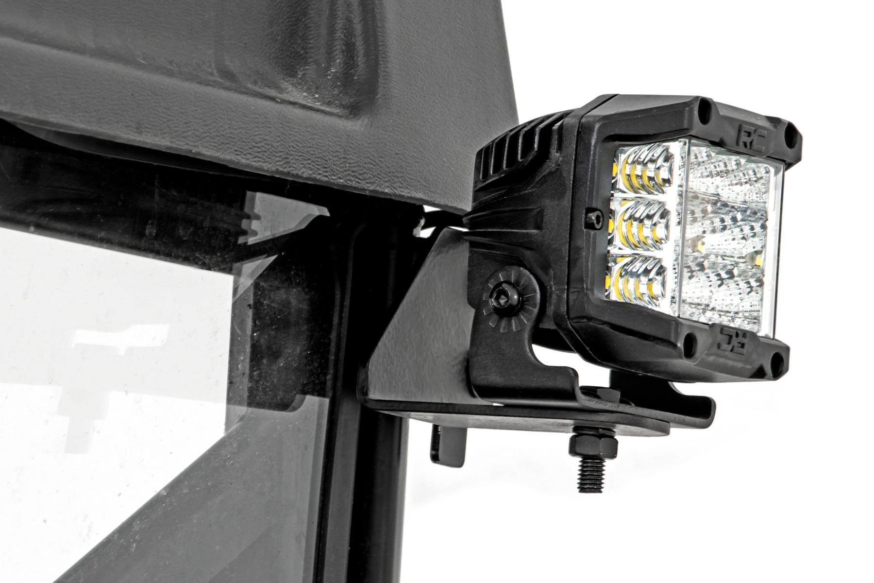 LED Light | RR Cage Mount | 2" Black Spot Pair | Polaris Ranger 1000 / Ranger XP 900 / 1000