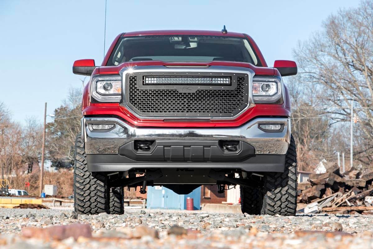 Mesh Grille | 30" Dual Row LED | Black | GMC Sierra 1500 (16-18)