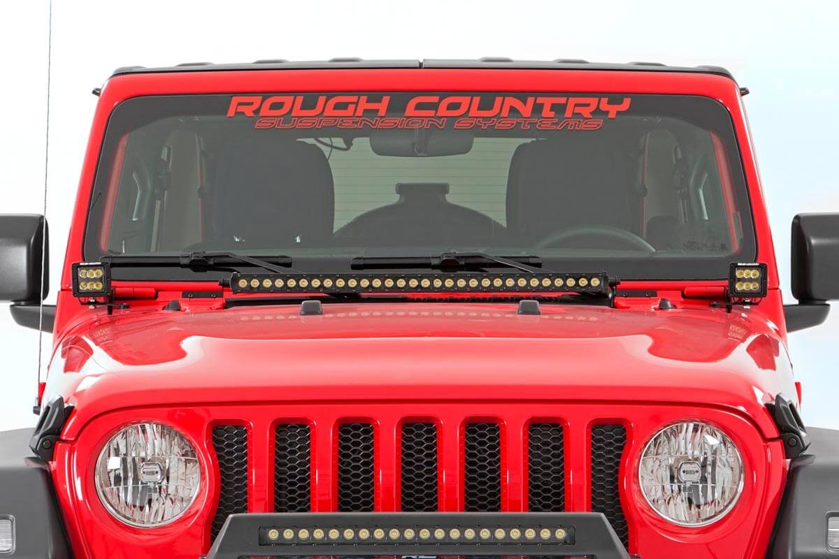 Jeep 30-inch LED Hood Kit (18-21 Wrangler JL, 20-21 Gladiator JT | Chrome-Series)