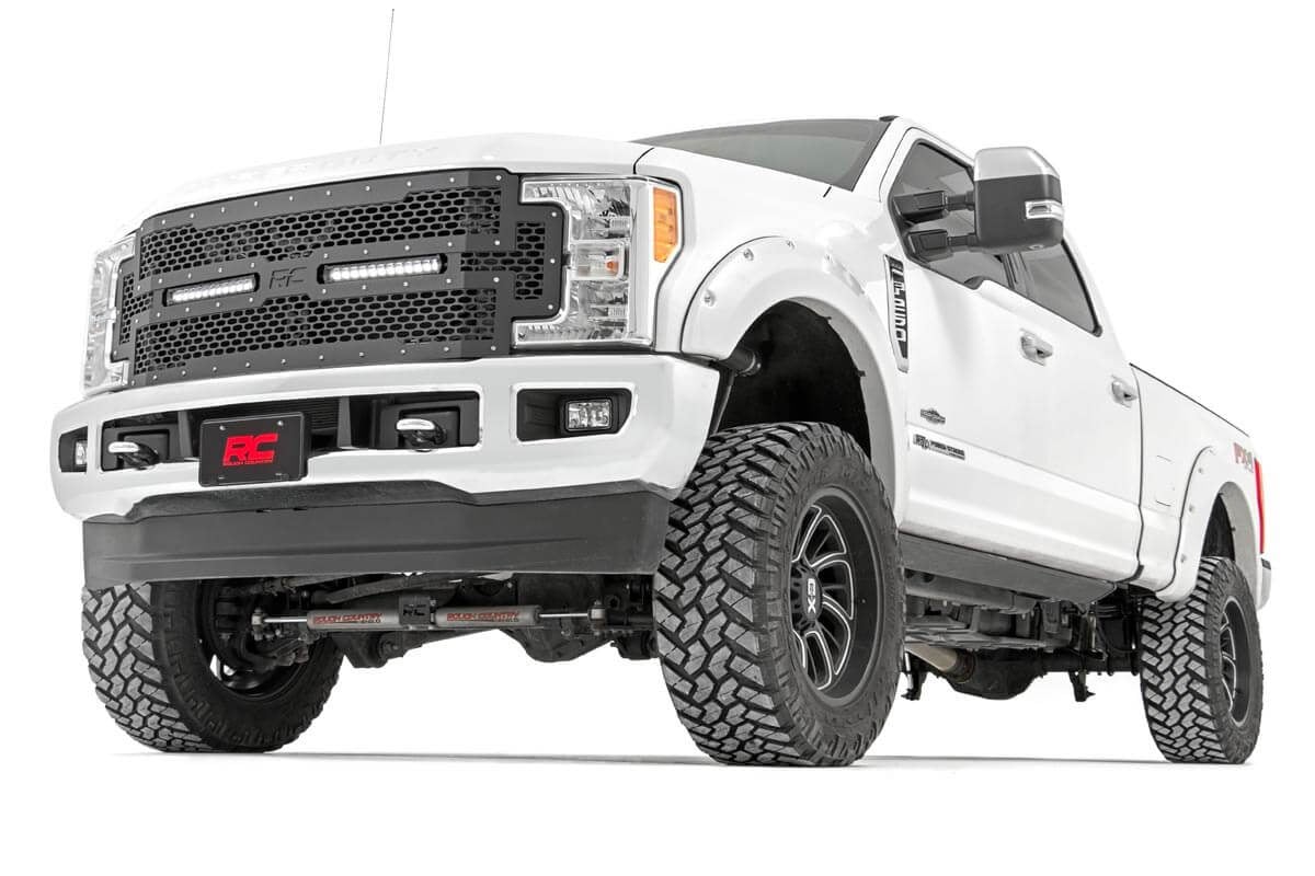 Mesh Grille | 12" Dual Row LED | Black | Ford F-250 / F-350 Super Duty (17-19)