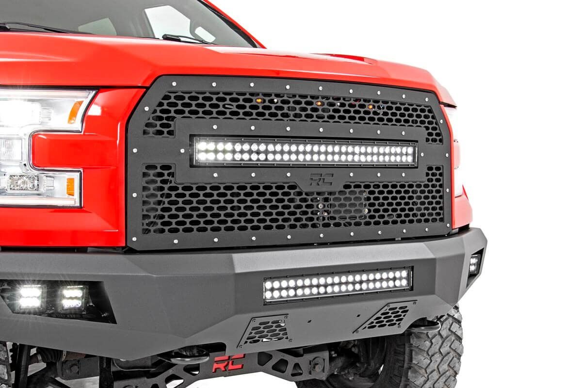 LED Light Kit | Mesh Grill Mount | Amber Marker | Ford F-150 2WD / 4WD (15-17)