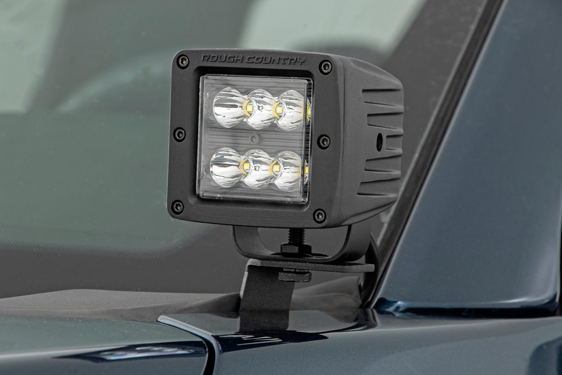 LED Light Kit | Ditch Mount | 2" Black Pair | Flood | Ford F-150 (15-24) / F-150 Lightning (22-24) 